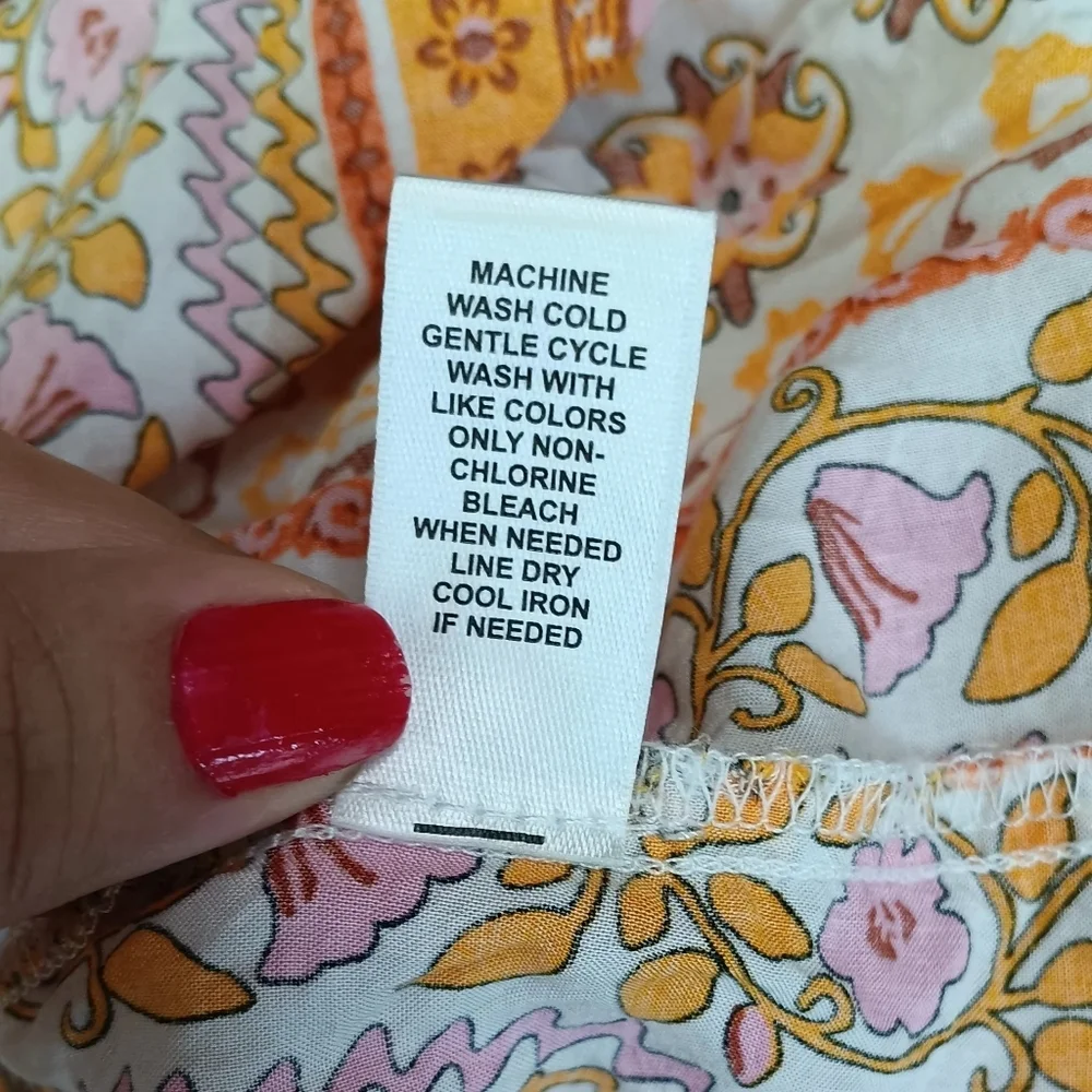 Cato Floral and Striped Blouse - Orange and Pink - Picture 7 of 7